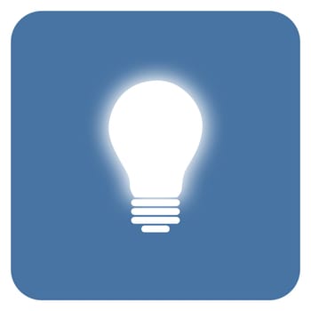 Basic bulb eco lamp simple Flat design.