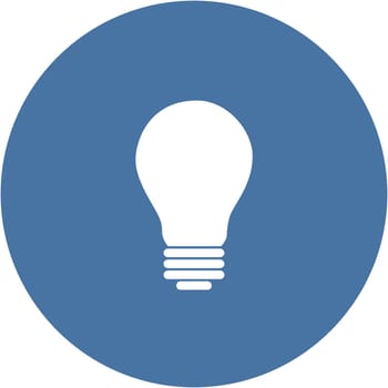 Basic bulb eco lamp simple Flat design.