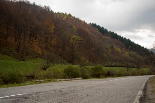 The road to the house in the mountains