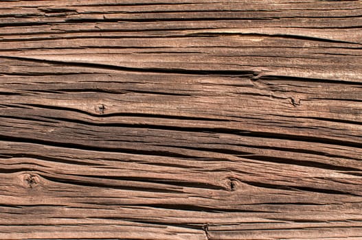 Old grunge weathered wooden railway wagon board closeup as background