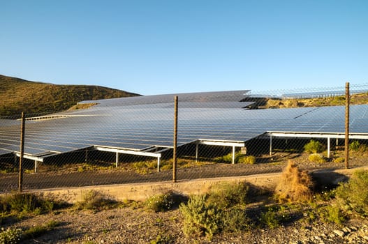 Power Plant Renewable Energy Wind Turbines and Solar Panels