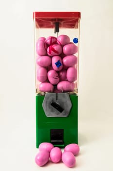 Vintage Eggs Slot Machine on White Background