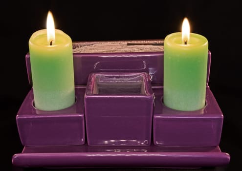 During the Buddhist prayers is used to burn incense, candles and offer water