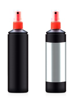Spray Medicine Antiseptic Plastic Bottle on white background  (with clipping work path)