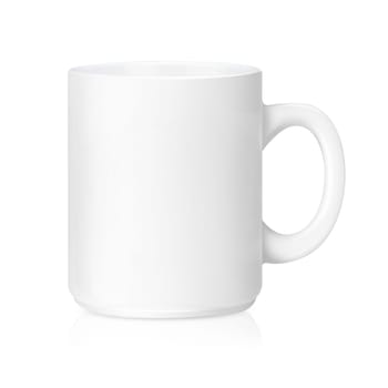 White ceramic mug   ,Isolated on a white. (with clipping work path)