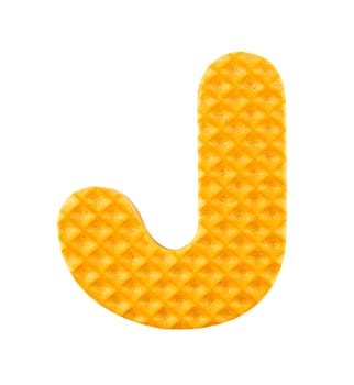 J letter, Alphabet isolated on white background , with clipping path.
