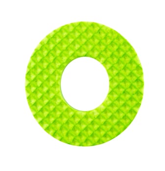 O letter, Alphabet isolated on white background , with clipping path.