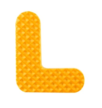 L letter, Alphabet isolated on white background , with clipping path.