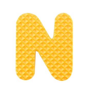 N letter, Alphabet isolated on white background , with clipping path.