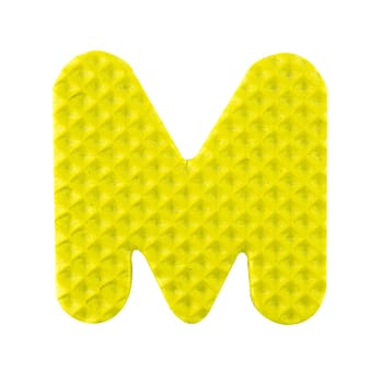 M letter, Alphabet isolated on white background , with clipping path.