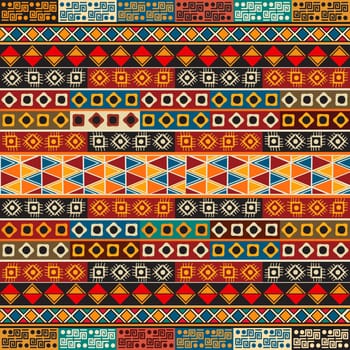 Seamless pattern design with various strips motifs