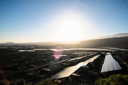 Power Plant Renewable Energy Wind Turbines and Solar Panels