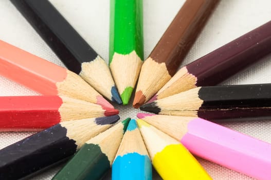 New Pencils Textured Set on a White Background