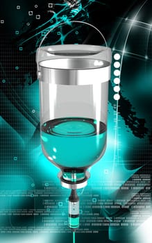 Digital illustration of drip in colour background