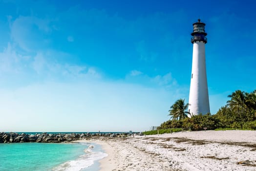 Cape Florida Lighthouse, Key Biscayne, Miami, Florida, USA