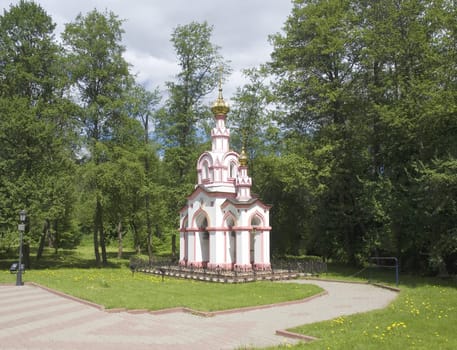 Chapel of the Nativity of the Theotokos in Talezh village. Moscow Region, Russia