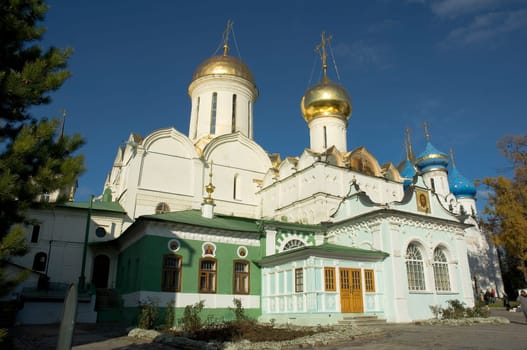 The Trinity Lavra of St. Sergius is the most important Russian monastery and the spiritual centre of the Russian Orthodox Church. The monastery is situated in the town of Sergiyev Posad, about 90 km to the north-east from Moscow by the road leading to Yaroslavl, and currently is home to over 300 monks