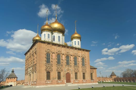 Orthodox Dormition Cathedral (XVI century) in the Tula Kremlin, Russia