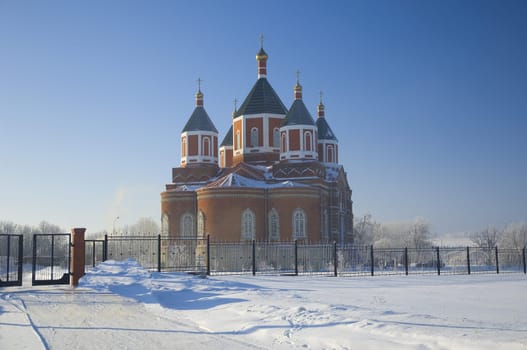 Cathedral of the Icon of the Mother of God Iversky in the Uspensko-Iversky monastery in Borschevoe, Russia