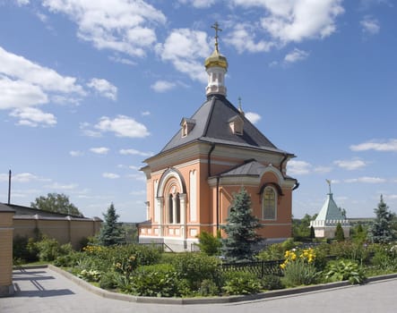 The temple in honor of Lord's Transformation in Optina Hermitage near Kozelsk city. Russia