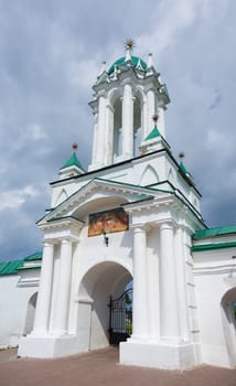 Spaso-Yakovlevsky Monastery situated to the left from the Rostov kremlin on the Rostov's outskirts. Russian towns that  includes in Golden Ring