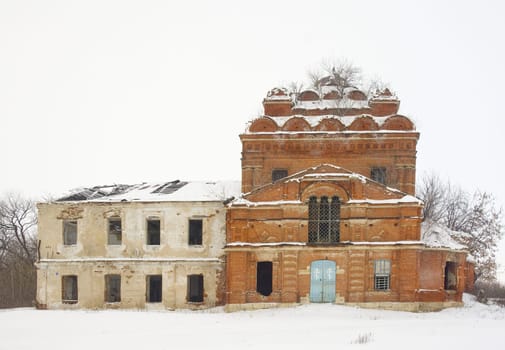 Ruins of an old church. near the Efremov city, Russia