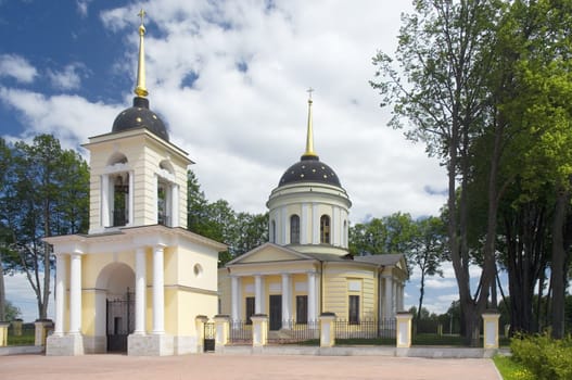 Temple of the Nativity of the Theotokos in Talezh village. Moscow region, Russia