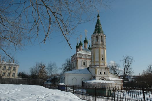 The Church of a Saint Trinity in Serpukhov under the snow