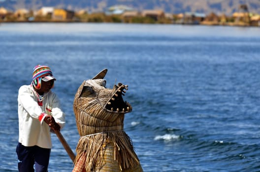 LAKE TITICACA, PERU - AUGUST 3