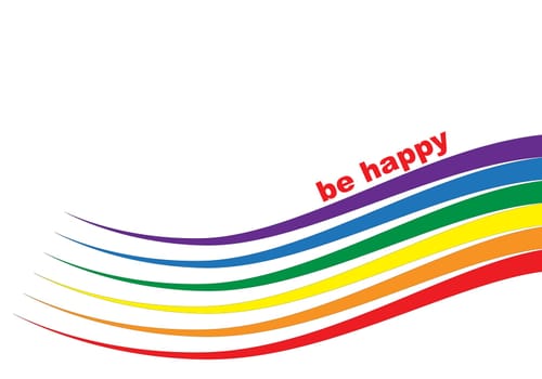 Wave generated by a rainbow. The inscription above the wave
