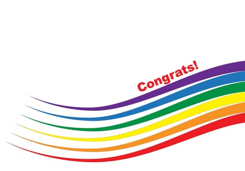Wave generated by a rainbow. The inscription above the wave