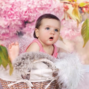 Girl in the Spring Basket