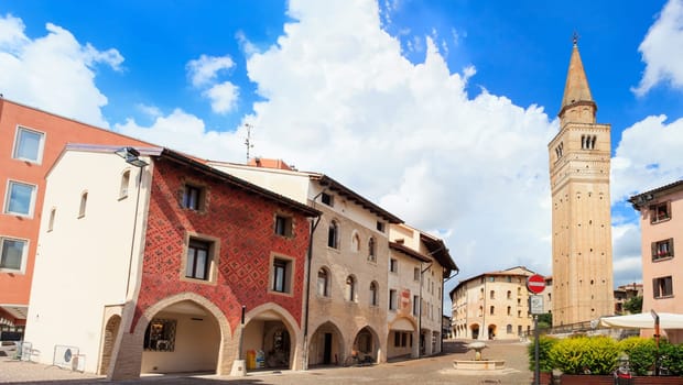 View of St. Marco square in Pordenone