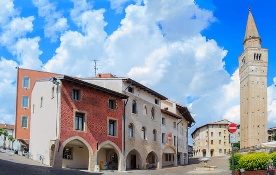 View of St. Marco square in Pordenone