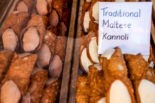 Kannoli,  a traditional maltese pastry.