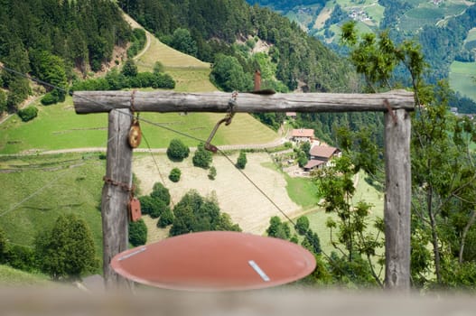 Landscape view in South Tyrol above the Hochmuth mountain station