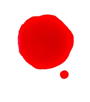 Blood stain on white background