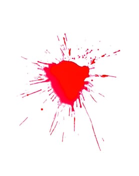 Blood splatters on a white background