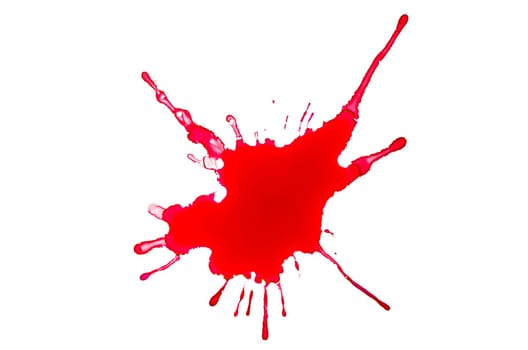 Blood splatters on a white background