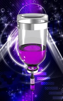 Digital illustration of drip in colour background