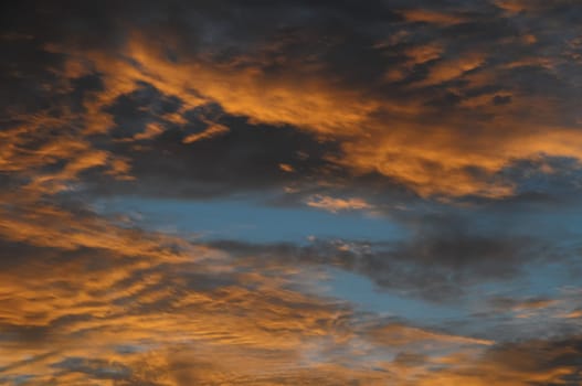 Clouds over the Atlantic Ocean in Tenereife Canary Islands Spain