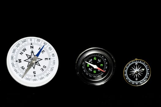 Vintage Orientation Tools on a Black Background