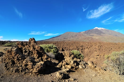 Desert Landscape in Volcan Teide National Park, Tenerife, Canary Island, Spain