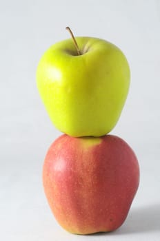 Very Ripe Healthy Apple on a White Background