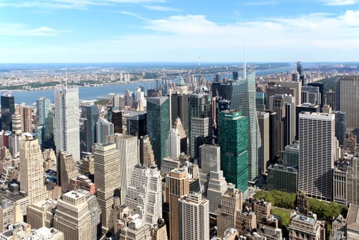 New York City Lower Manhattan Aerial panoramic view, NYC