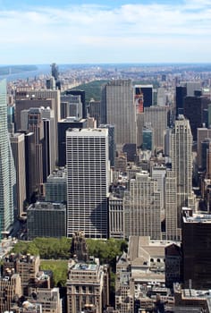 New York City Lower Manhattan Aerial panoramic view, NYC