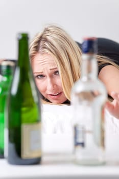 addiction to alcohol - woman alcoholism