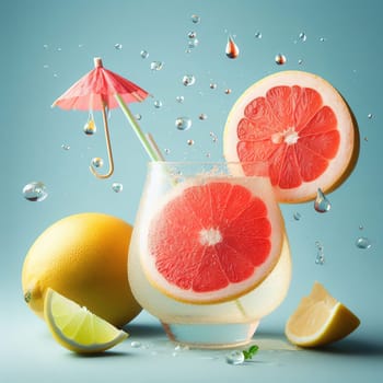 Beautiful picture with water drops, fruits. High quality photo