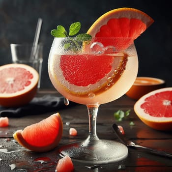 Beautiful picture with water drops, fruits. High quality photo