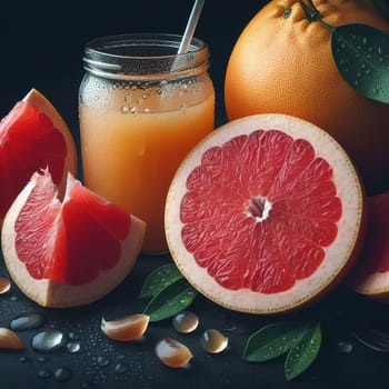 Beautiful picture with water drops, fruits. High quality photo